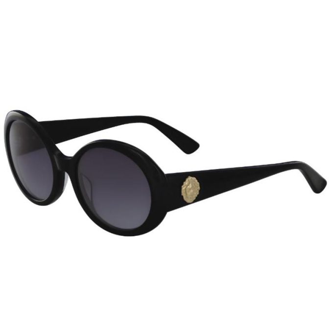 Anne Klein Womens Round Sunglasses-Black