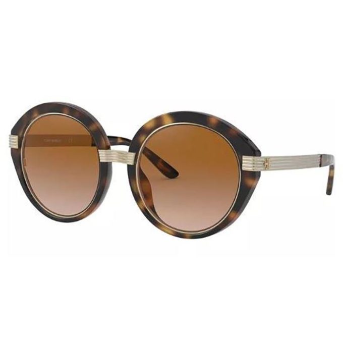 Tory Burch Sunglasses Womens Round Sunglasses-Dark Tortoise