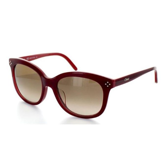 Chloe Sunglasses Womens Square Sunglasses-Bordeau