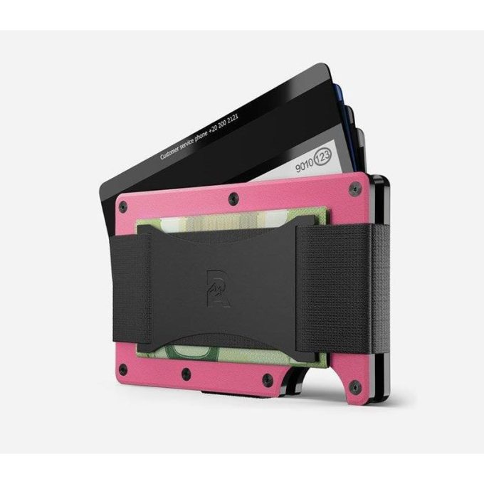 The Ridge Ridge Wallet - Flamingo Pink with Cash Strap