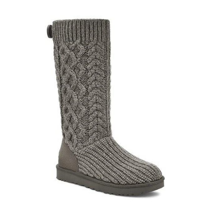 Womens Classic Cardi Cabled Knit Boot