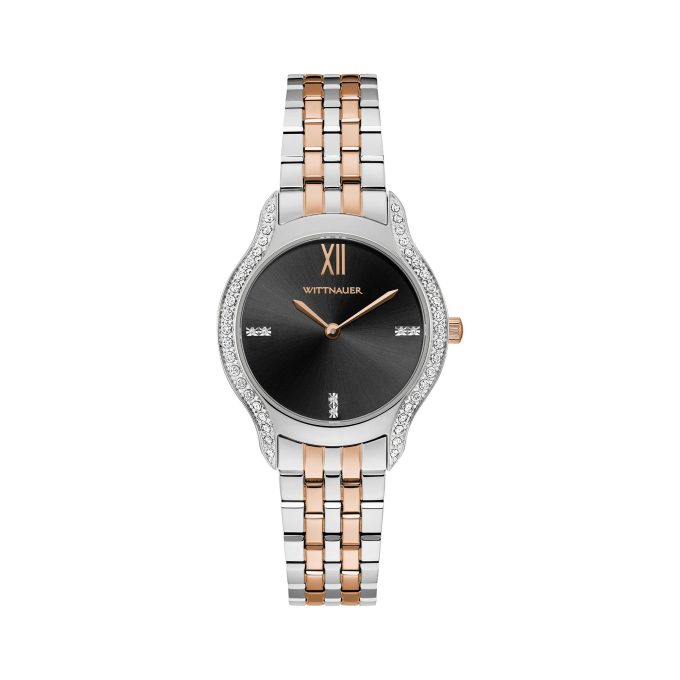 Ladies Bracelet from the Black Tie Collection Diamond Case Two Tone