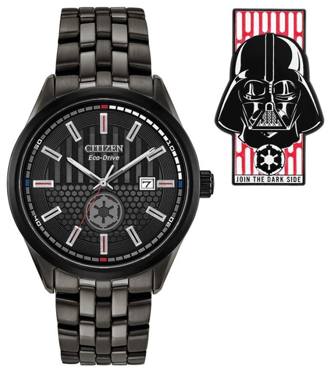 Mens Star Wars Darth Vader Stainless Steel Bracelet Black dial