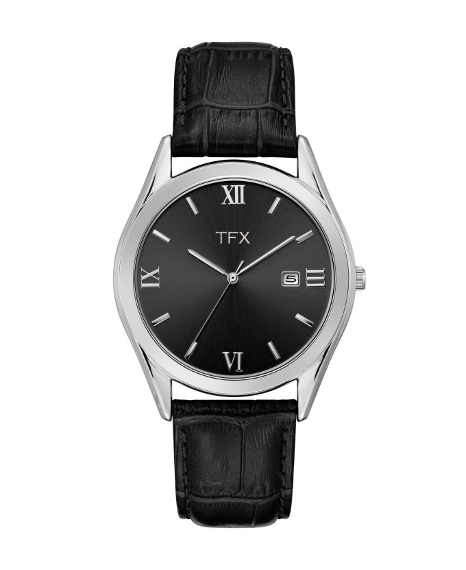 Mens Black Strap Watch