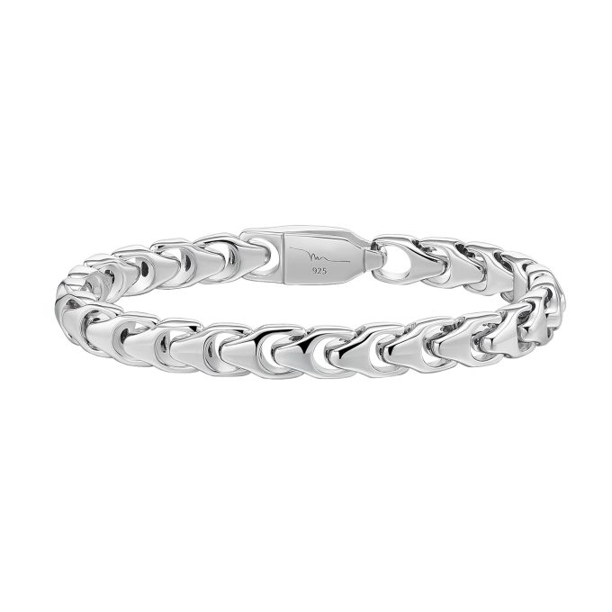 Marc Anthonys Sterling Silver Bulova Link 8mm Bracelet 8