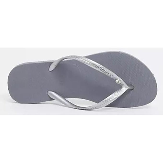 Womens Slim Crystal Flip Flops