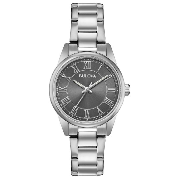 Ladies Corporate Collection Silvertone Bracelet Watch with Grey Dial