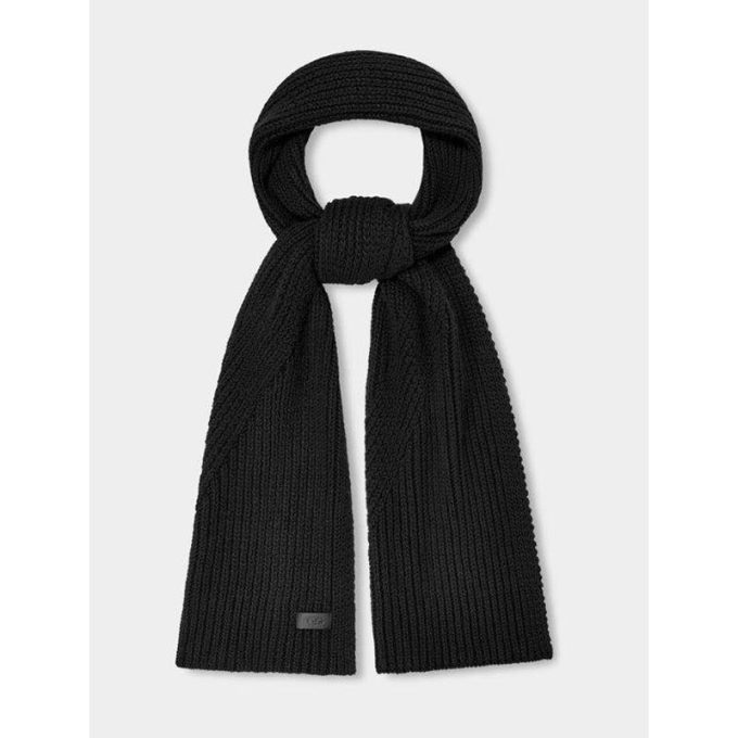 Knit Diagonal Ribbed Scarf