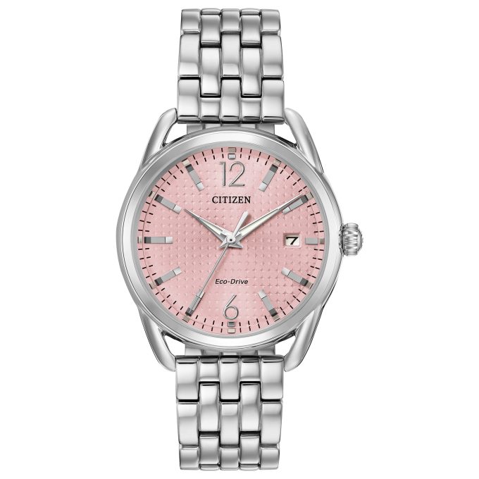 Ladies LTR EcoDrive Watch Stainless Steel Case and Bracelet Light Pink Dial