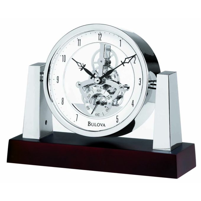 Large Skeleton Dial Table Clock
