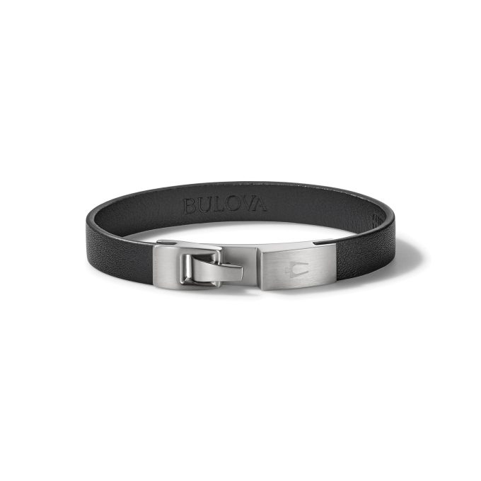 Single Wrap Bracelet Black Leather Medium