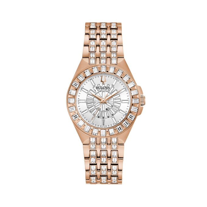 Ladies Phantom Crystal Collection Rosegold Baguette Crystal Dial and Bracelet