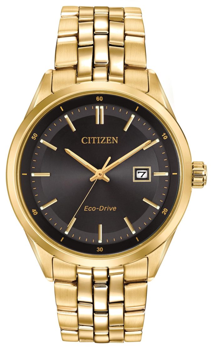 Mens Corso EcoDrive Watch Gold with Black Dial
