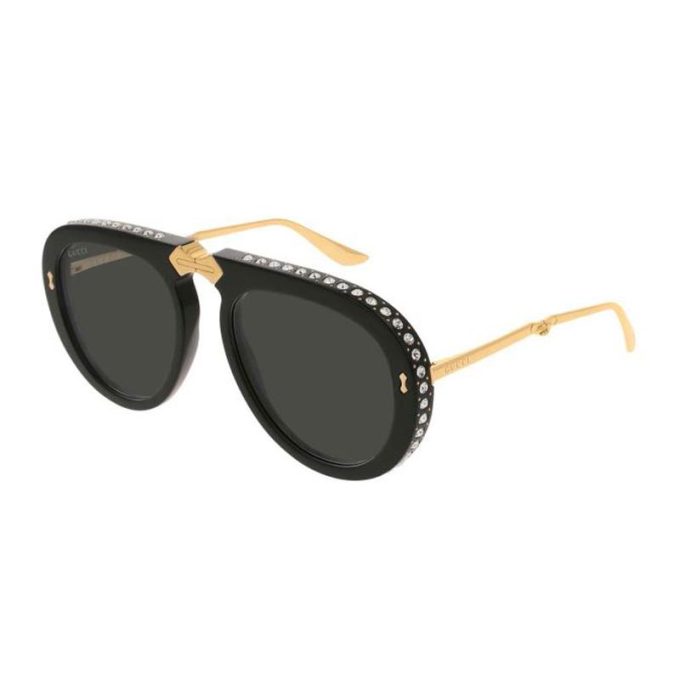 Womens Pilot Foldable SunglassesBlack