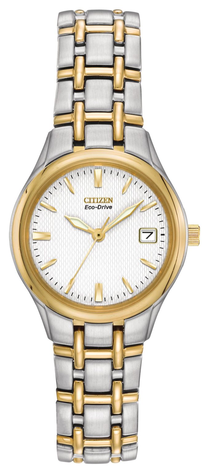 Ladies EcoDrive Watch Twotone Stainless Steel