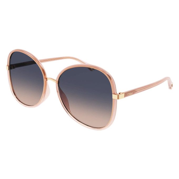 Womens Oversized Butterfly Metal Sunglasses