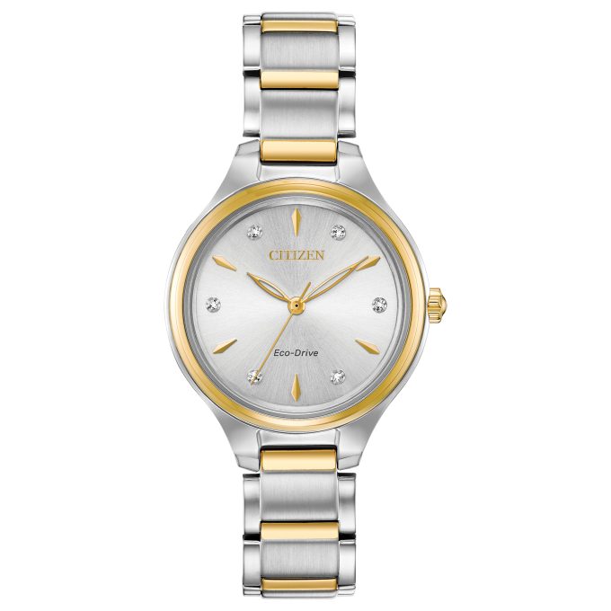 Ladies EcoDrive Corso Diamond Watch Twotone Stainless Steel Bracelet