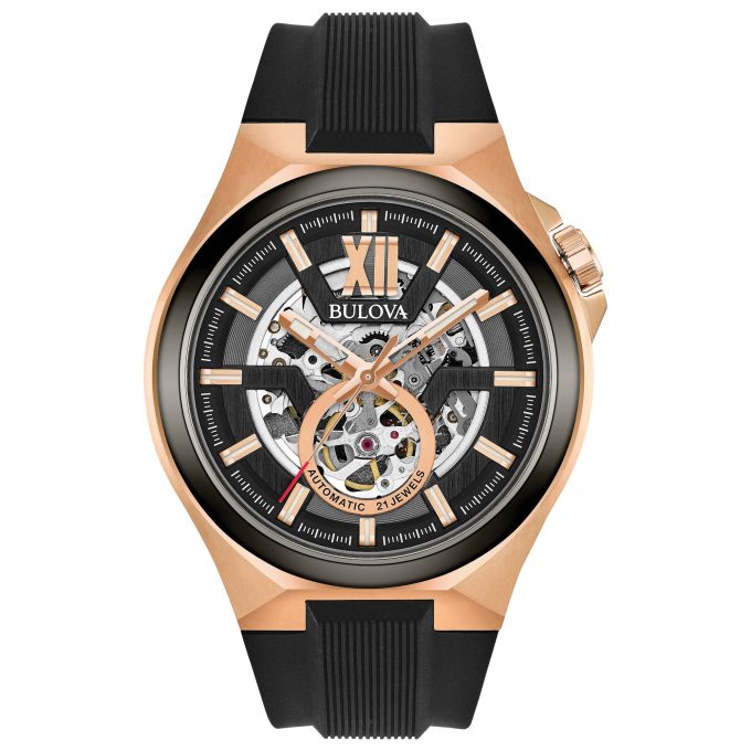 Mens Strap Black Maquina Automatic