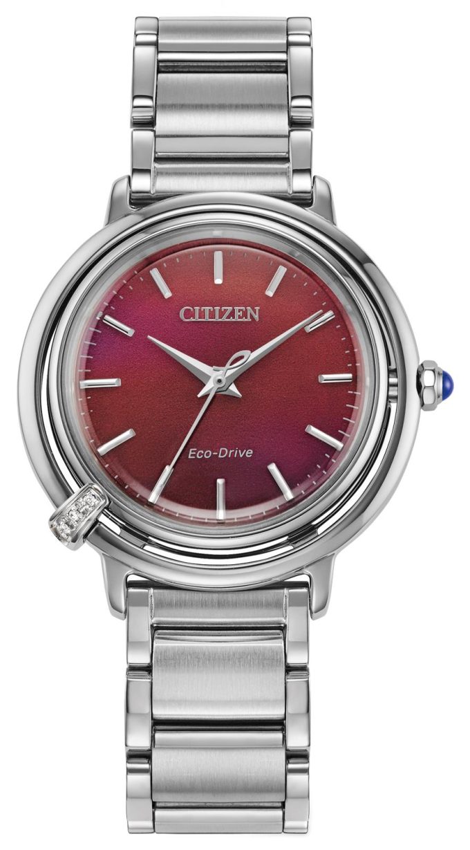 Ladies Arcly Stainless Steel Bracelet watch Red MOP dial