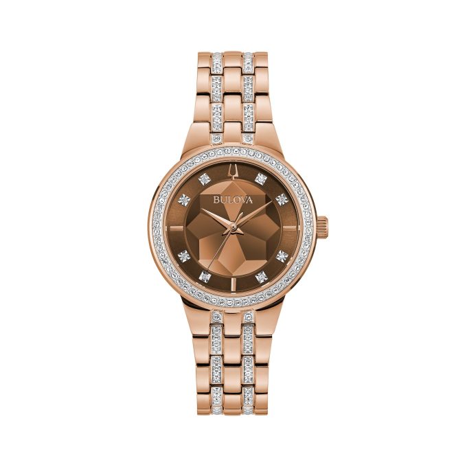 Ladies Phantom Crystal Collection with Rose goldtone Crystal Faceted Dial and Bracelet