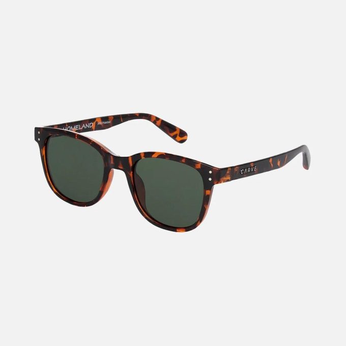 Unisex Homeland Sunglasses Gloss TortGreen polarized