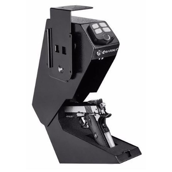 Pistol Quick Access Biometric Keypad Desk Safe