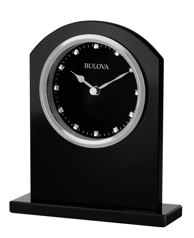 Ebony Crystal Tabletop Clock
