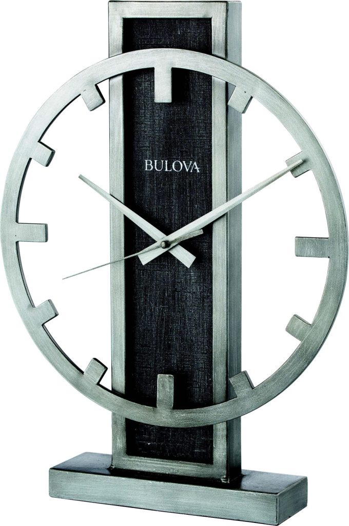 Silver Streak Table Clock