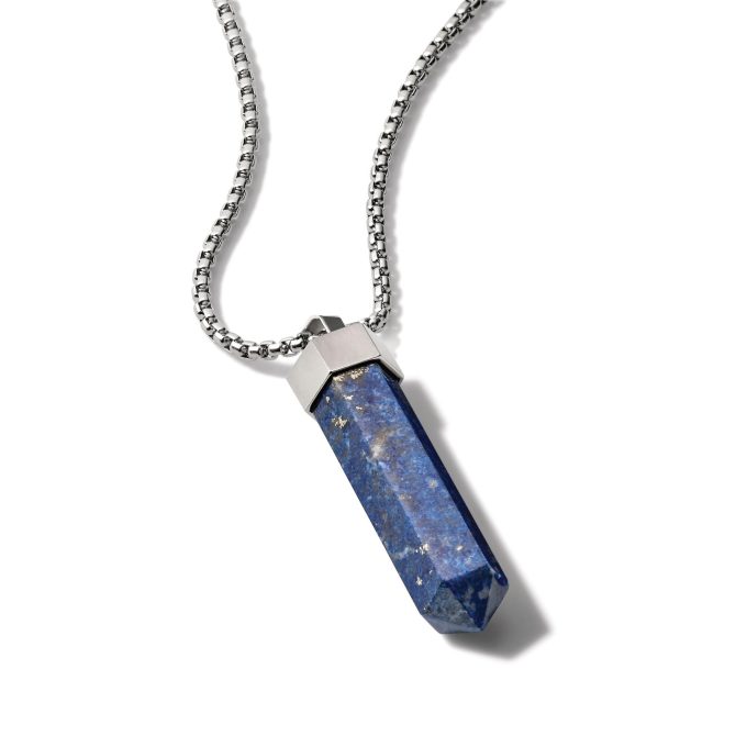 Necklace Faceted Lapis Pendant