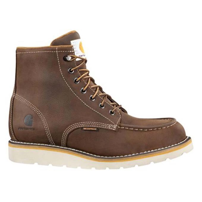 Mens 6 Waterproof Moc Steel Toe Wedge Boot