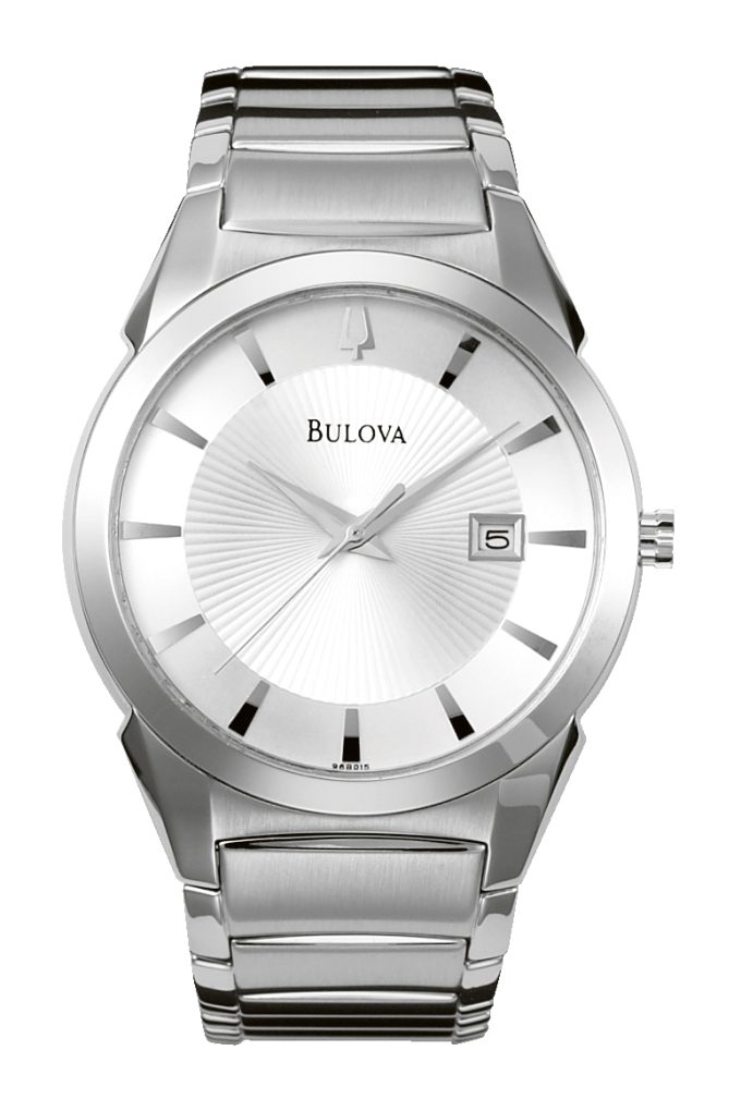 Mens Stainless Steel Bracelet Watch Silver Dial