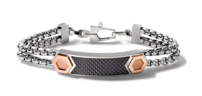 ID Bracelet Latin Grammy Double Box Chain TwoTone Large