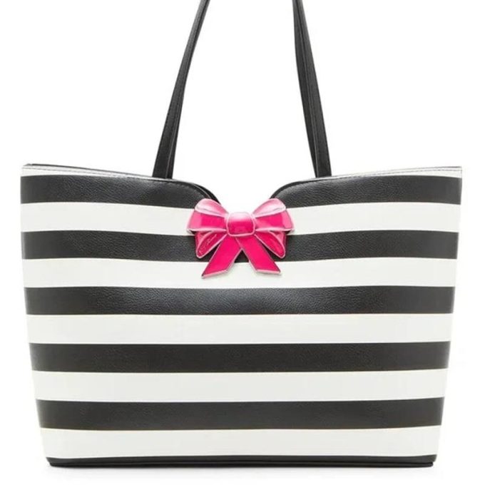 Striped Bow Tote