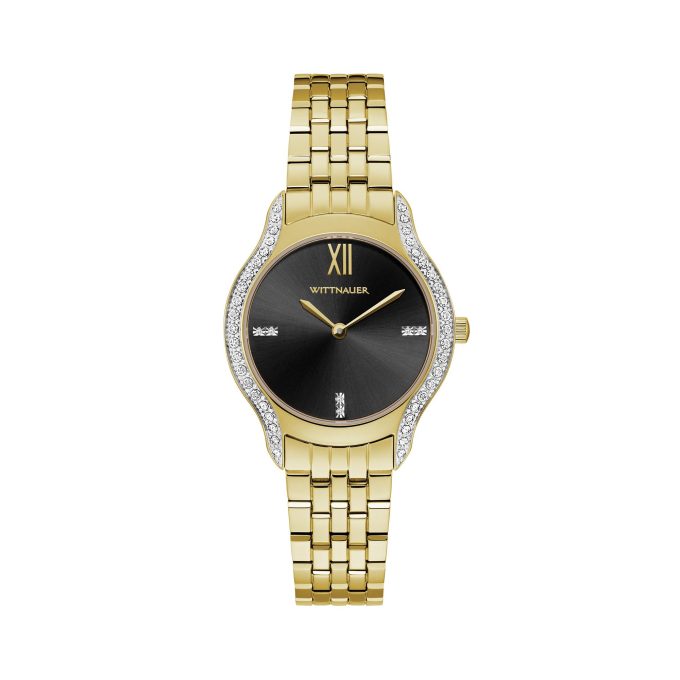 Ladies Bracelet from the Black Tie Collection Diamond Case Gold