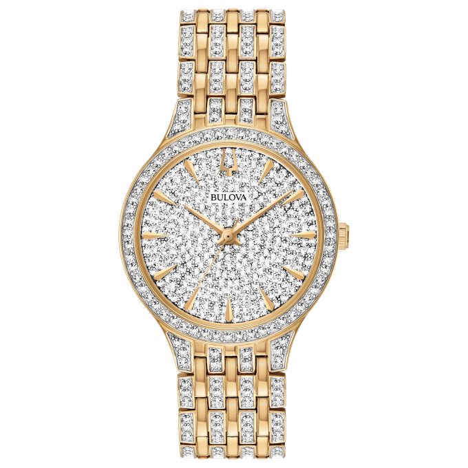 Ladies Phantom Crystal Collection fullpave crystals dial with Goldtone stainless steel Bracelet