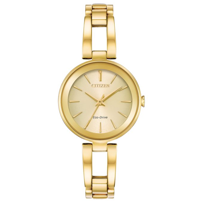 Ladies Axiom EcoDrive Watch GoldTone with Champagne Dial