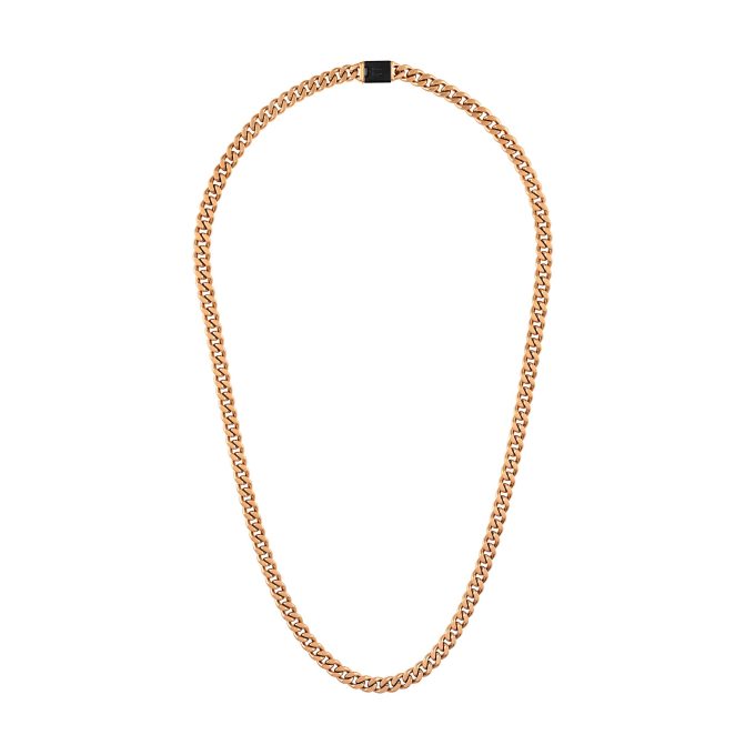 Latin GRAMMY Classic 6mm Rose Goldtone Curb Chain Necklace 22