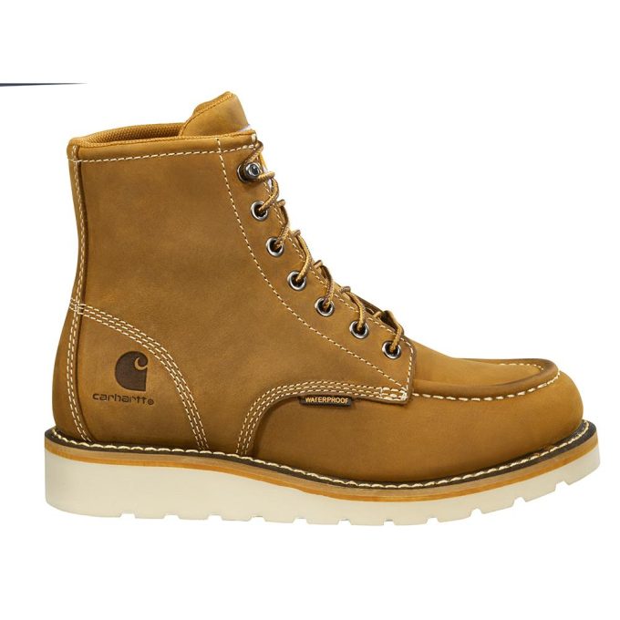 Womens 6 Waterproof Moc Toe Wedge Boot